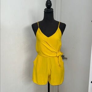 Sunny Yellow Wrap Romper